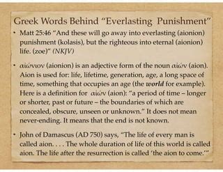 proklausis|Punish: A Word Study on the Greek Term kolasis .